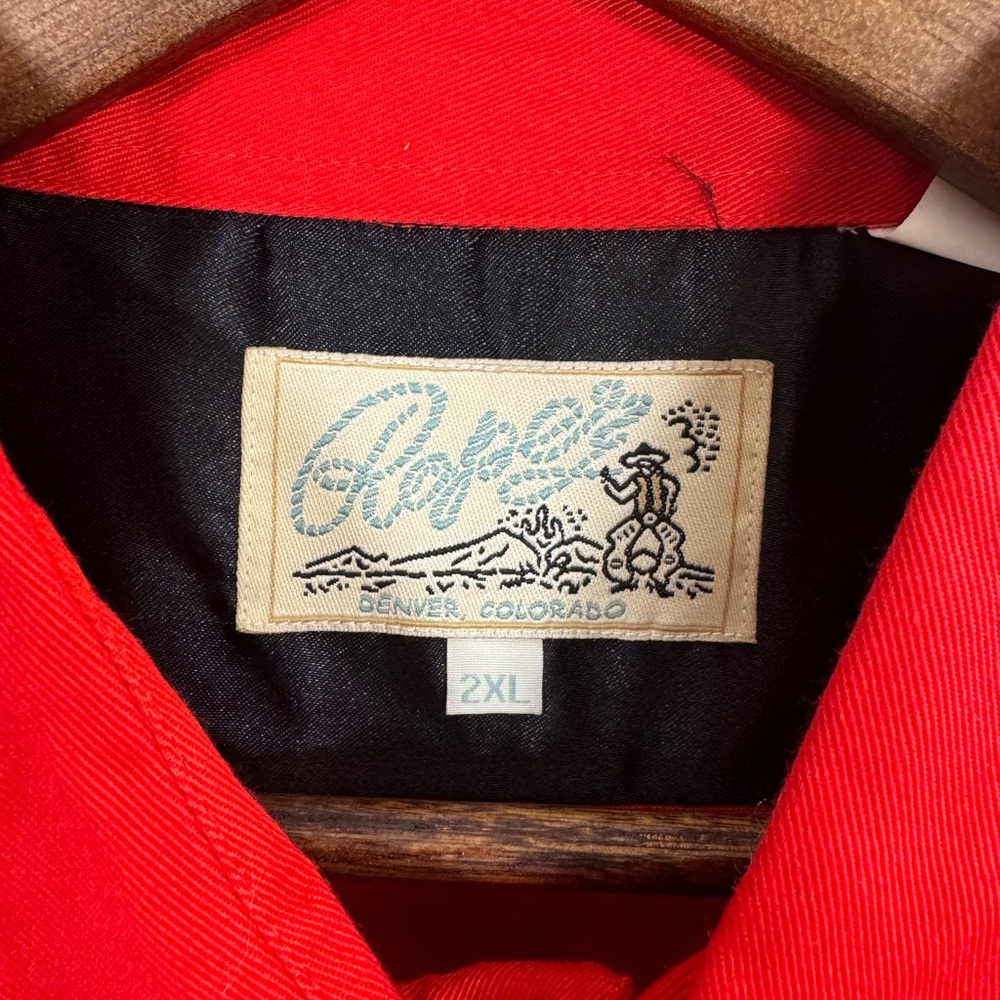 Men’s Vintage Roper Red Pearl Snap Mandolin Embroidered Button Down 2XL - Picture 10 of 13